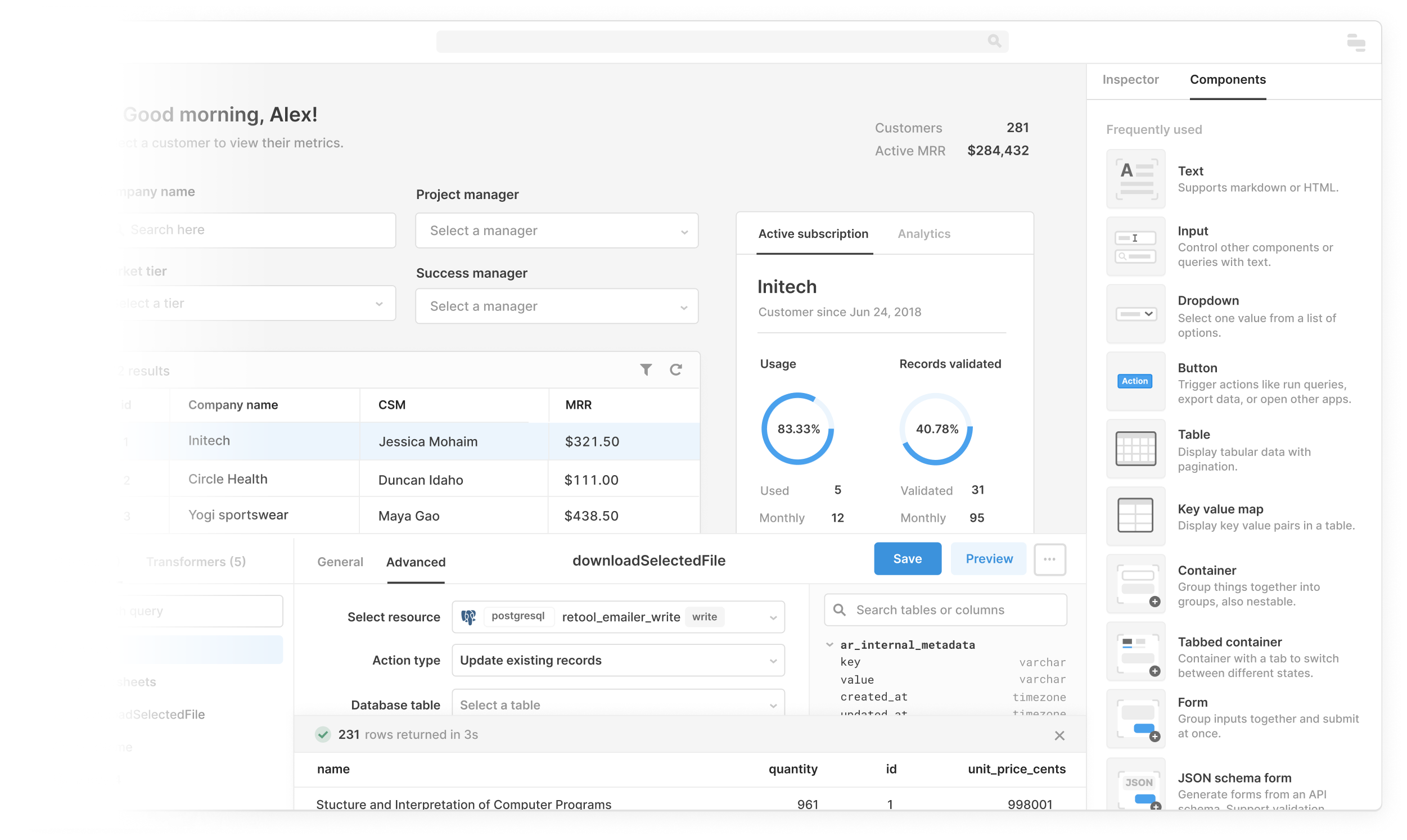 Use pre-built React components instead of starting from scratch