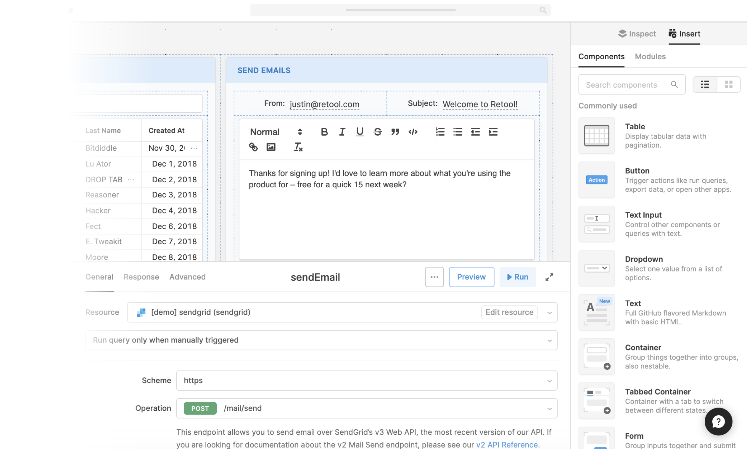 A simple UI for transactional email